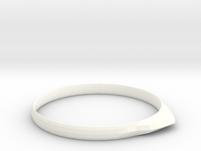 Edge Ring US Size 6 UK Size M in White Processed Versatile Plastic