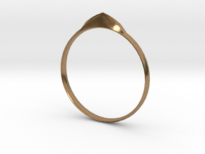 Edge Ring US Size 7 UK Size O in Natural Brass