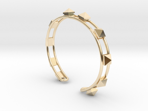 Open Studded Cuff in 14K Yellow Gold