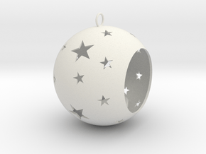 Christmas Bauble Tealight Stars in White Natural Versatile Plastic