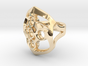 Circled Emblem Ring - EU Size 58 in 14K Yellow Gold