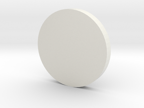 Coin in White Natural Versatile Plastic