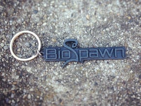 BioSpawn Logo Keychain in Matte Black Steel