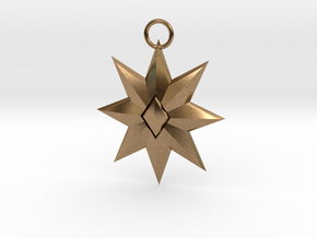 Star Pendant in Natural Brass