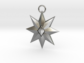 Star Pendant in Natural Silver