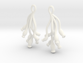 Ascilla Sponge earrings in White Processed Versatile Plastic