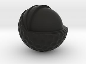 Golf Ball Cutted in Black Natural Versatile Plastic
