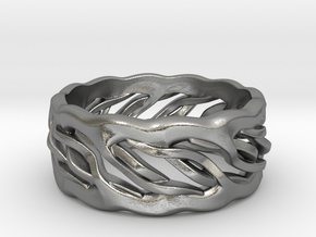 Earth Weave Ring (select a size) in Natural Silver