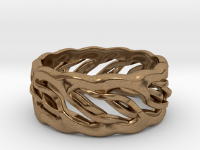 Earth Weave Ring (select a size) in Natural Brass