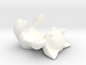 Flat Cat, Chopstick Holder (ceramic) in White Processed Versatile Plastic