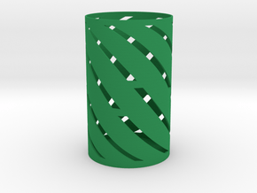 Spiral Pen Holder in Green Processed Versatile Plastic