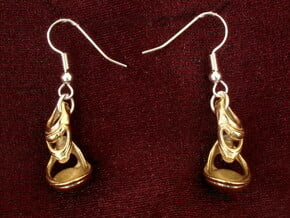 Julia's Basket Earrings in Polished Brass