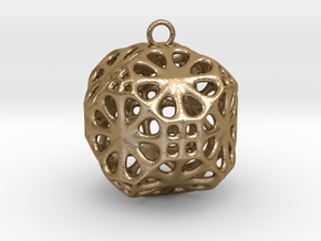 Christmas Bauble No.3 in Polished Gold Steel