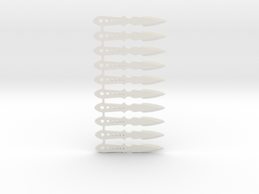 1:6 throwing knife ver.8 10x knives in White Natural Versatile Plastic