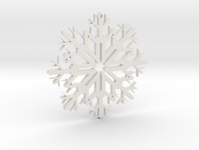 SnowFlake Design in White Natural Versatile Plastic