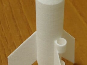 Estes mini rocket in White Natural Versatile Plastic
