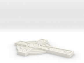 3D CROSS CNC in White Natural Versatile Plastic