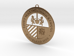 Saint Ignatius Logo Ornament 2014 in Natural Brass