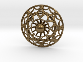 Mandala Flux Pendant in Natural Bronze
