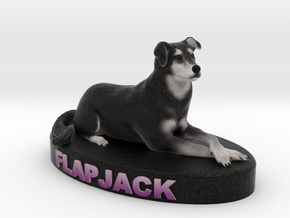 Custom Dog Figurine - Flapjack in Full Color Sandstone