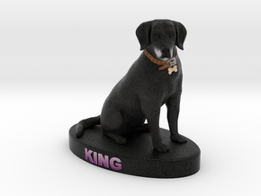 Custom Dog Figurine - King in Full Color Sandstone