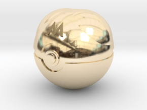 Master Ball Original Size (8cm in diameter) in 14K Yellow Gold
