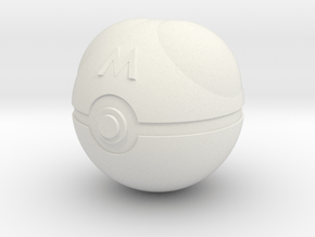 Master Ball Original Size (8cm in diameter) in White Natural Versatile Plastic