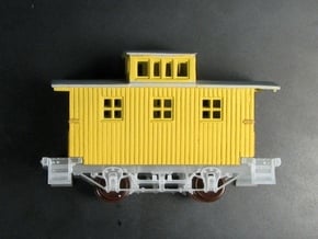 R24a New N Chassis for Bachmann Bobber Caboose x2 in Smooth Fine Detail Plastic