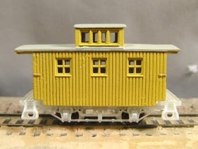 R24b New N Chassis for Bachmann Bobber Caboose x2 in Smooth Fine Detail Plastic