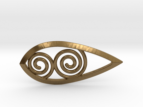 Tear Spiral Pendant in Natural Bronze