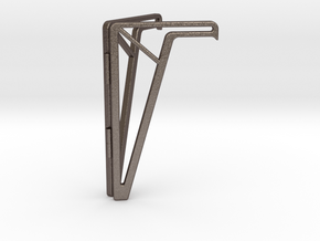Simple Foldable Phone Stand in Polished Bronzed Silver Steel