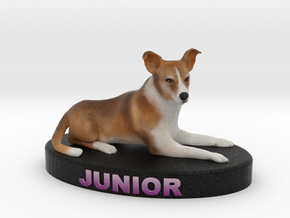 Custom Dog Figurine - Junior in Full Color Sandstone