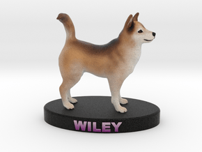 Custom Dog Figurine - Wiley in Full Color Sandstone