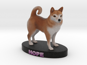 Custom Dog Figurine - Hope in Full Color Sandstone