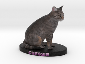 Custom Cat Figurine - Chessie in Full Color Sandstone