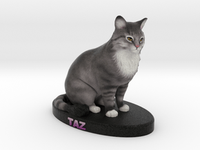 Custom Cat Figurine - Taz in Full Color Sandstone