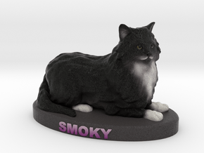 Custom Cat Figurine - Smoky in Full Color Sandstone
