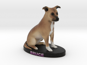 Custom Dog Figurine - Bruce in Full Color Sandstone