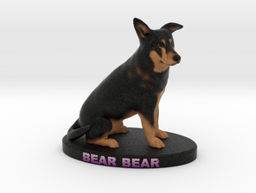 Custom Dog Figurine - Bear in Full Color Sandstone