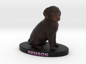Custom Dog Figurine - Benson in Full Color Sandstone