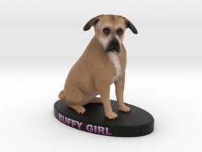 Custom Dog Figurine - Buffy in Full Color Sandstone