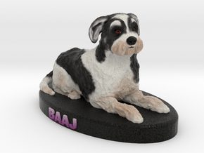 Custom Dog Figurine - Baaj in Full Color Sandstone