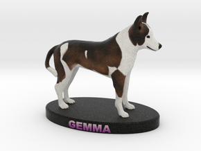 Custom Dog Figurine - Gemma in Full Color Sandstone