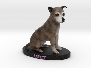 Custom Dog Figurine - Lucy in Full Color Sandstone