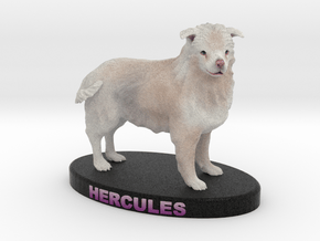 Custom Dog Figurine - Hercules in Full Color Sandstone