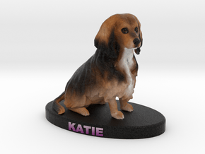 Custom Dog Figurine - Katie in Full Color Sandstone