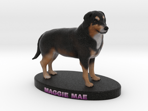 Custom Dog Figurine - Maggie Mae in Full Color Sandstone