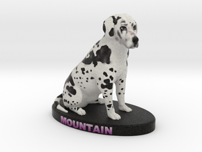 Custom Dog Figurine - Mountain in Full Color Sandstone