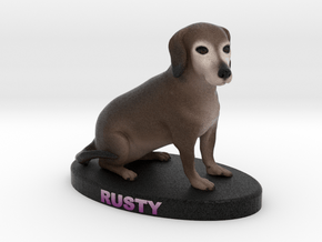 Custom Dog Figurine - Rusty in Full Color Sandstone