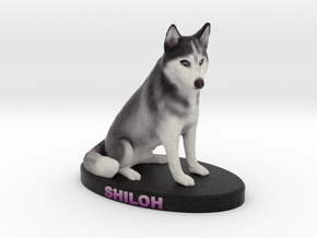 Custom Dog Figurine - Shiloh in Full Color Sandstone